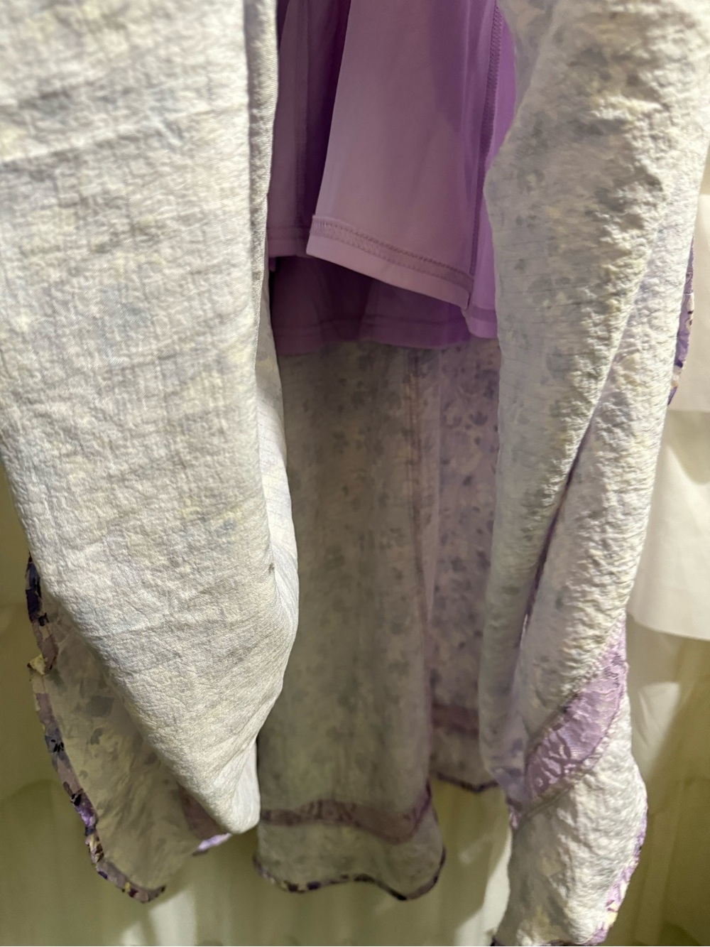 Lavender Floral Maxi Dress with Lace Trim - Picture 8 of 11